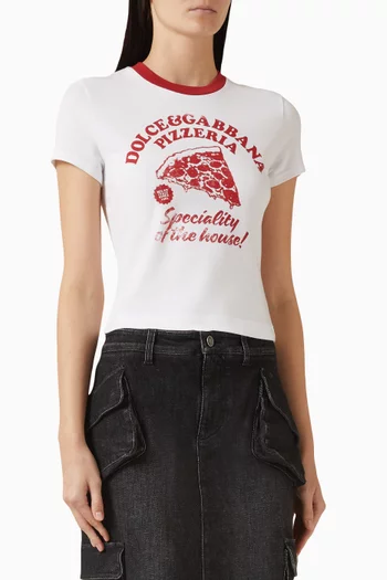 Printed T-shirt in Cotton Jersey