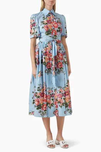Floral-print Dress in Cotton