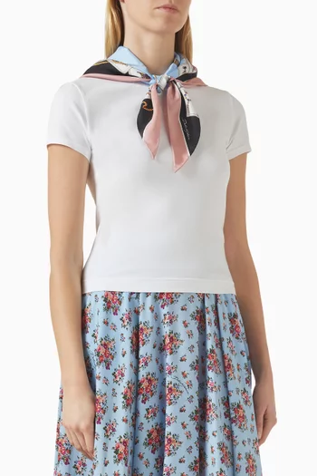 Printed Scarf T-shirt in Jersey