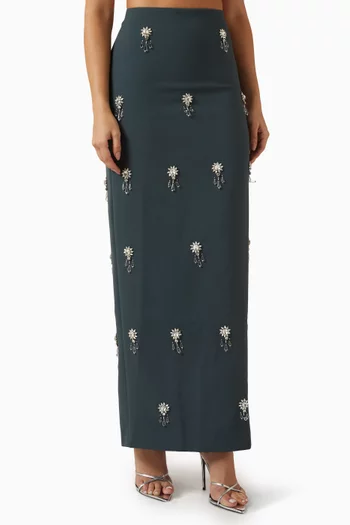 The Ultimate Muse Crystal-embellished Maxi Skirt
