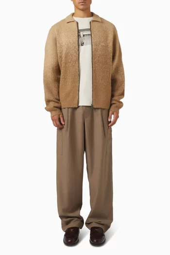 Double Zip Sweater in Mohair-knit