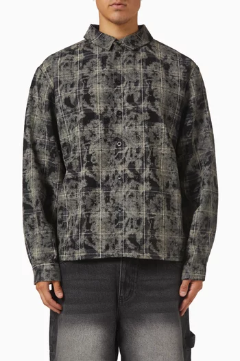 Plaid Flannel Shirt in Cotton