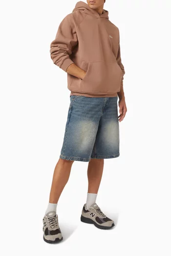 Cursive Small Logo Hoodie in Cotton-fleece