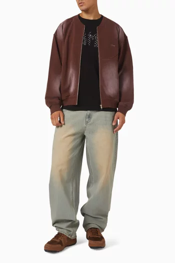 بنطال جينز بقصة فضفاضة دينم