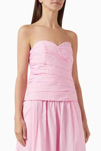 Draped Top in Cotton Blend