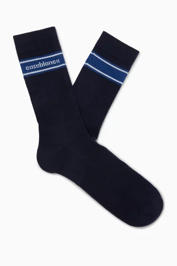 Aprés Sporty Stripe Socks in Cotton