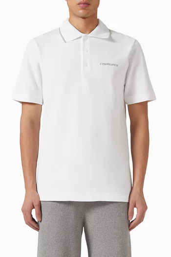 Laurel Pique Polo Shirt in Cotton