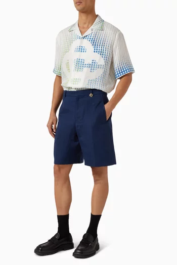 شورت بأحرف الماركة قطن