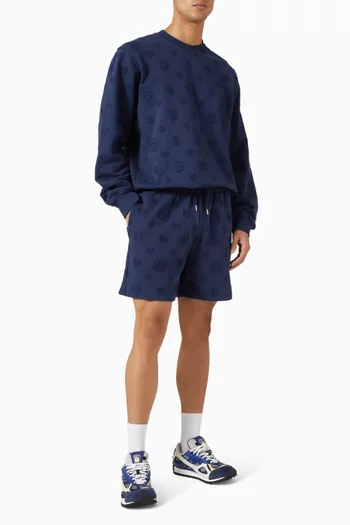 Applique Monogram Sweatshorts in Organic Cotton