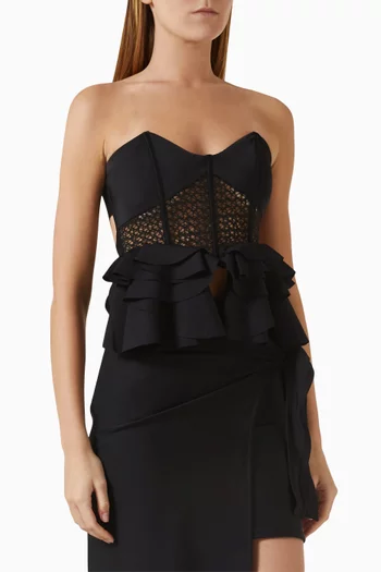 Penelope Mesh Bikini Top in Stretch Nylon