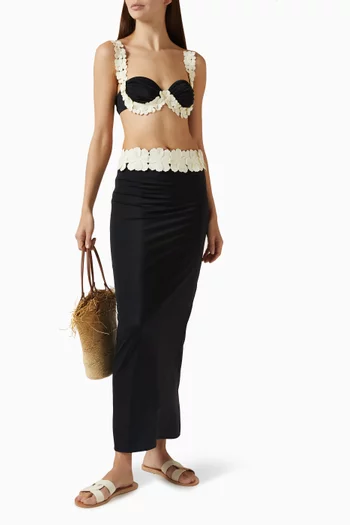 Federica Maxi Skirt in Stretch Nylon