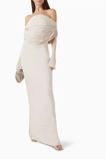 فستان ليزيا بأكتاف مكشوفة