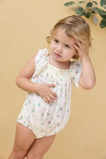 Lalix Printed Romper in Cotton