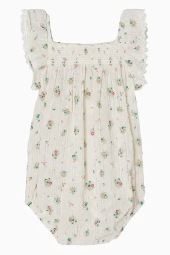 Lalix Printed Romper in Cotton