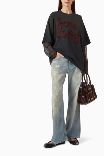 Layered Logo T-shirt in Cotton