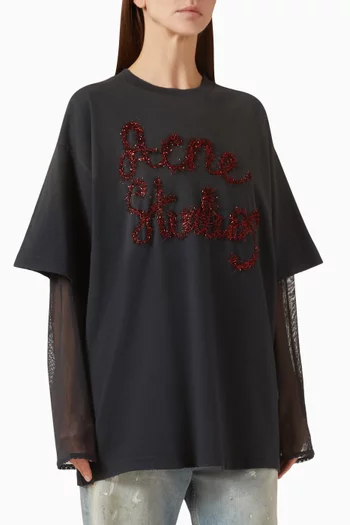 Layered Logo T-shirt in Cotton