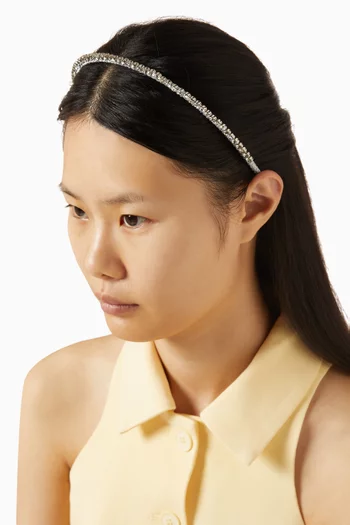 طوق رأس زورا مرصع بالكريستال معدن