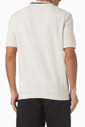 تي شيرت بفتحة رقبة مستديرة قطن بيكيه