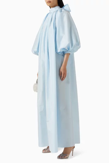 Crema Balloon-sleeve Maxi Dress