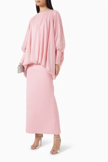 Framboise Blouson Maxi Dress