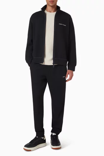 Logo Zip Sweatshirt in Cotton-blend