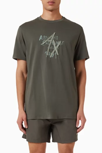 AX Logo T-shirt in Cotton