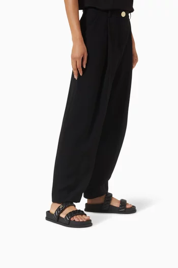 Logo Sandals in Faux Leather