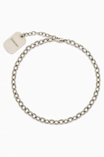 Ribbed Chain Bracelet in Brass