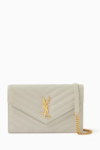 Cassandre Envelope Chain Wallet in Leather