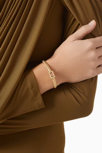 سوار مرصع بحجر تورمالين ذهب ‏أصفر عيار 18