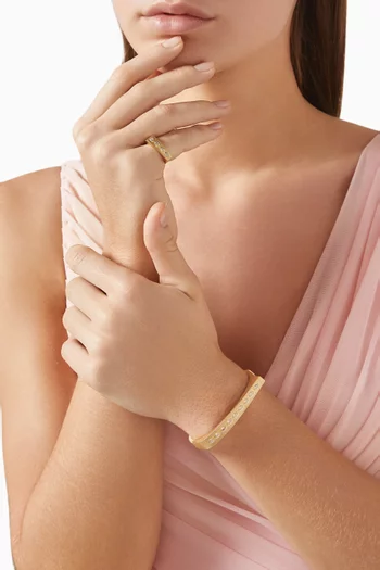 سوار بيل مرصع بالماس ذهب أصفر عيار ‏18‏