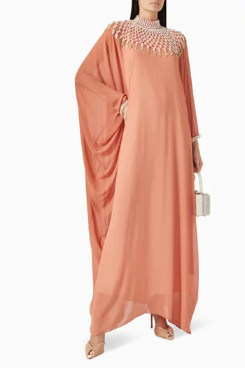 Pearl Embroidered Maxi Dress