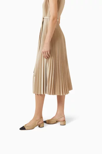 حذاء كلاسيك جيويا بسير خلفي وكعب 35 مم قماش شبكي