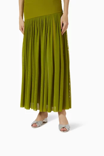 Italian Flirt 35 Crystal-embellished Sandals in Suede & Metallic Leather