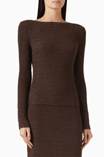 بلوزة ميليسا منسوجة من مزيج قطن