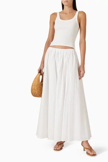 Phoebe Scoopneck Tank Top in Cotton Blend