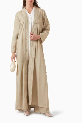 3-piece Abaya Set in Linen