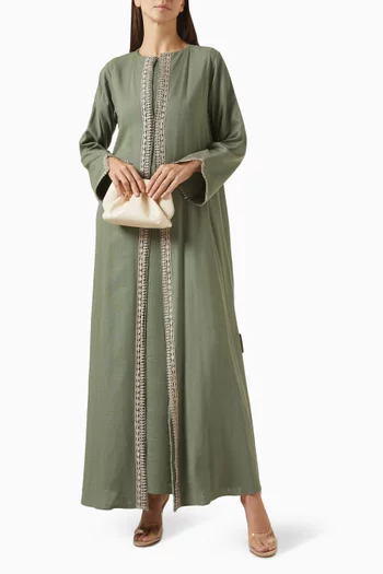 3-piece Abaya Set in Linen