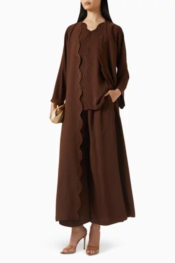 4-piece Abaya Set in Crepe