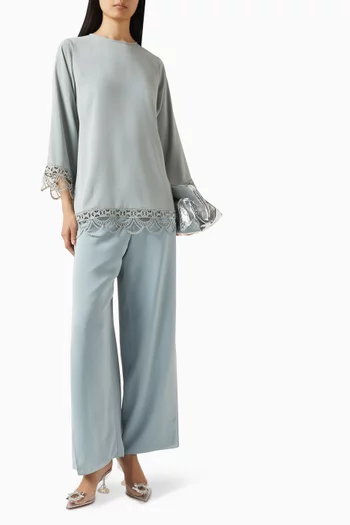 Top & Pants Set in Crepe