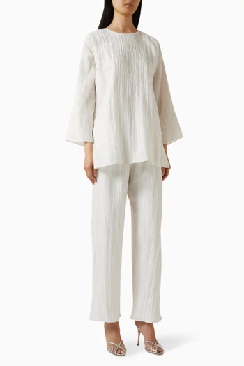 Top & Pants Set in Linen