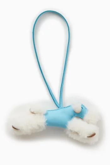 Unused Budy Bag Charm in Wool & Milo Leather