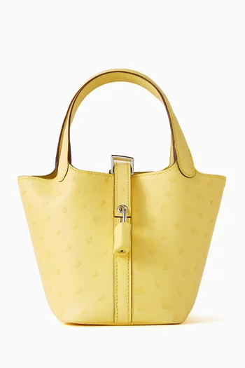 Micro Picotin 14 Bag in Ostrich Leather