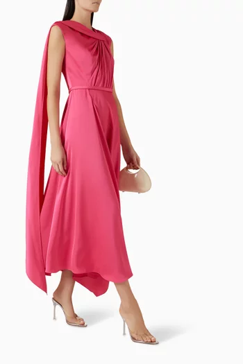Draped Midi Dress
