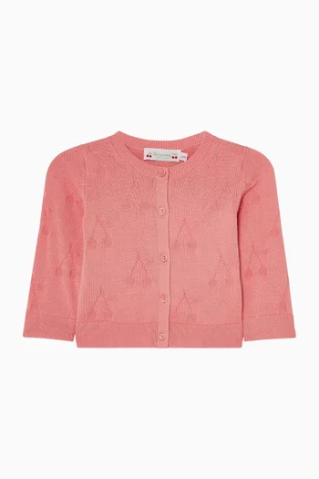 Teyana Cherry Cardigan in Knit
