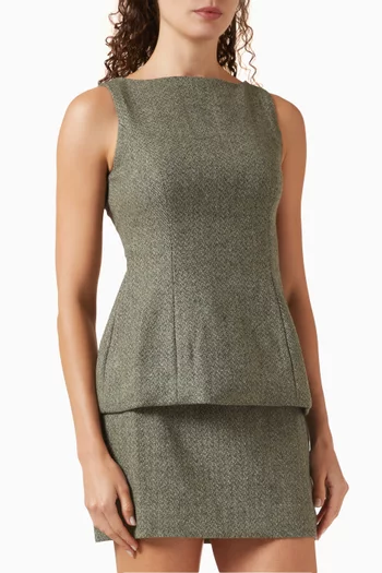 بلوزة نولين مزيج صوف