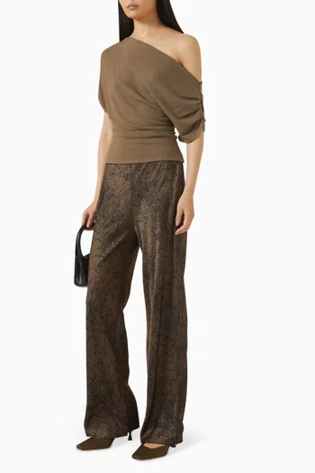 بلوزة ايريس منسوجة مزيج لايوسيل