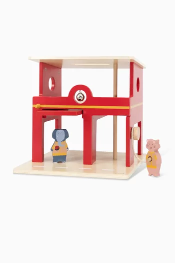 Wooden Animal Fire Station