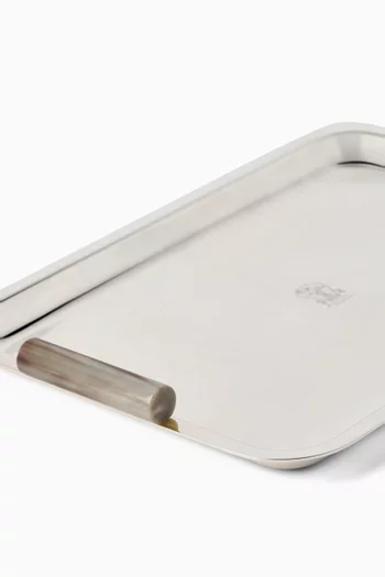 Tray in Silver-plated Steel