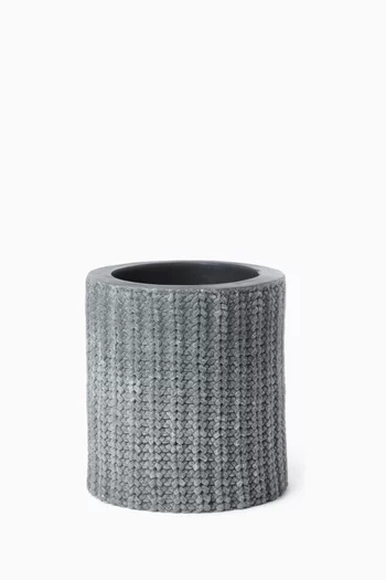 حامل شمع أسطواني بنقشة إنجليزية مضلعة وحجم كبير